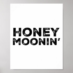 Honeymoon Vacation Paares Verheiratet Matching Hon Poster