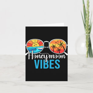 Honeymoon Vibes Couples Vacation Wedding Bride Gro Karte