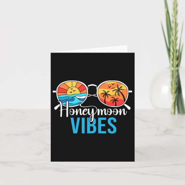 Honeymoon Vibes Couples Vacation Wedding Bride Gro Karte (Vorderseite)