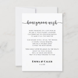 Honeymoon Wish Enclosure Card Einladung