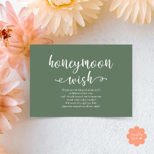 Honeymoon Wish Fund Cash Begleitkarte