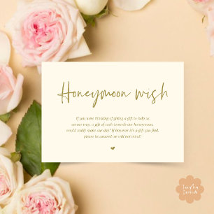 Honeymoon Wish Fund Cash Begleitkarte