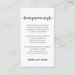 Honeymoon Wish Fund Enclosure Card Begleitkarte