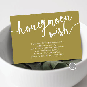 Honeymoon Wish Fund, Retro Gold Begleitkarte