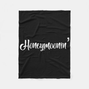 Honeymooning Bride Groom Honeymoon Urlaub Premiu Fleecedecke