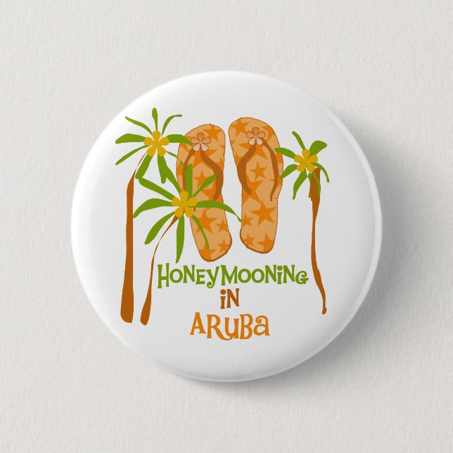 Honeymooning in Aruba Button (Vorderseite)
