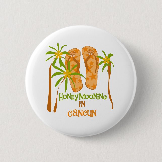 Honeymooning in Cancun-Knopf Button (Vorderseite)