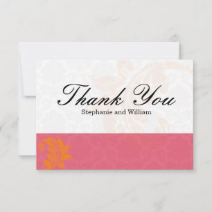 Honeysuckie et Coral Mariage Carte de remerciement