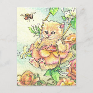 Honeysuckie Rose Cute Kitten Carte postale