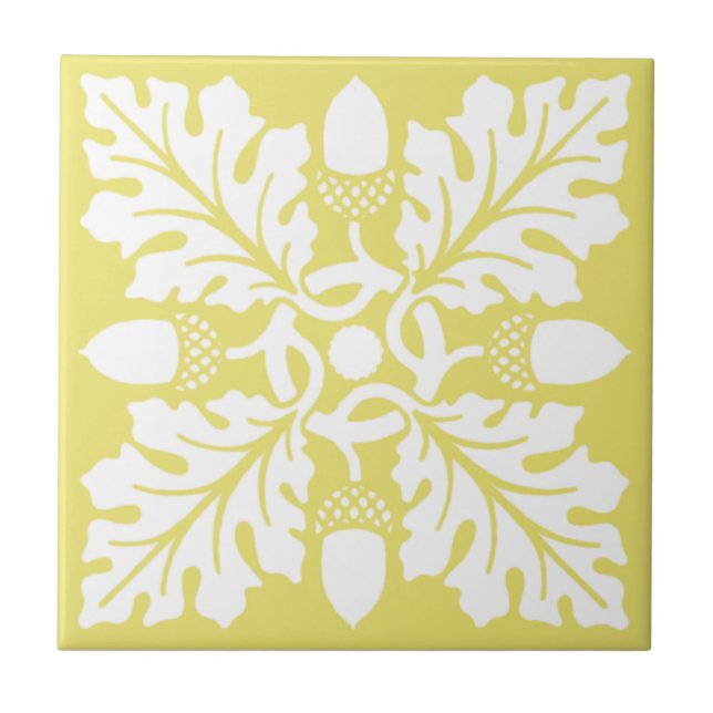 Honeysuckle Acorn und Leaf Tile Design Fliese (Vorderseite)