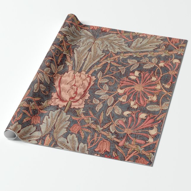 Honeysuckle, Blumenmuster von William Morris Geschenkpapier (Ungerollt)