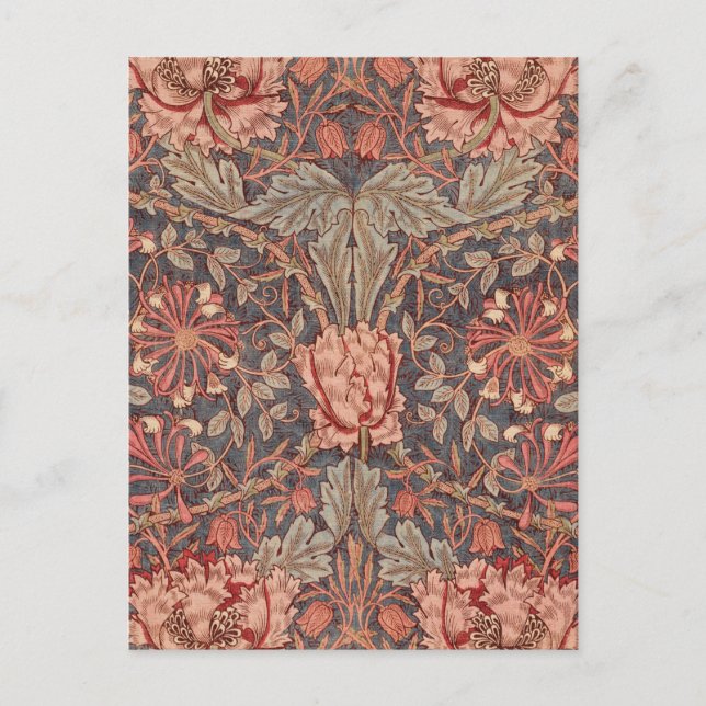 Honeysuckle, Blumenmuster von William Morris Postkarte (Vorderseite)