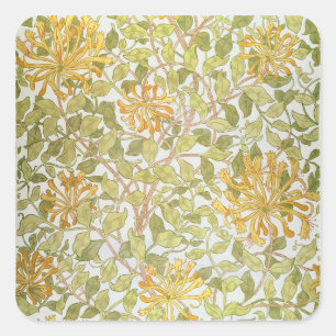 "Honeysuckle"-Design, 1883 Quadratischer Aufkleber