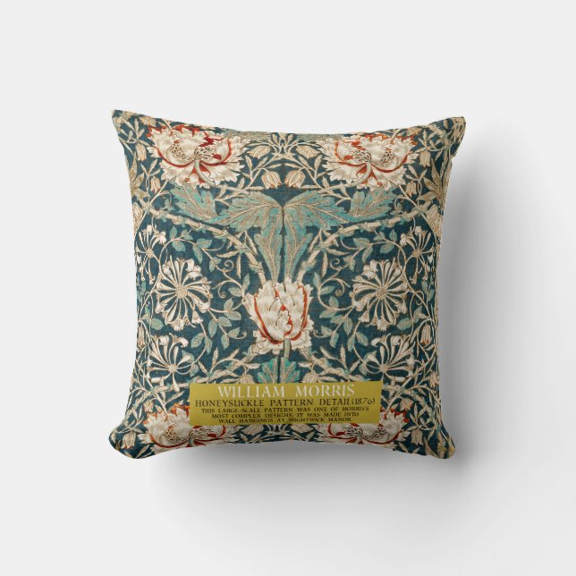 Honeysuckle Pattern - Design von William Morris Kissen (Vorderseite)