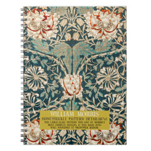 Honeysuckle Pattern - Design von William Morris Notizblock