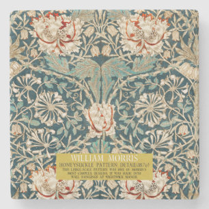 Honeysuckle Pattern - Design von William Morris Steinuntersetzer