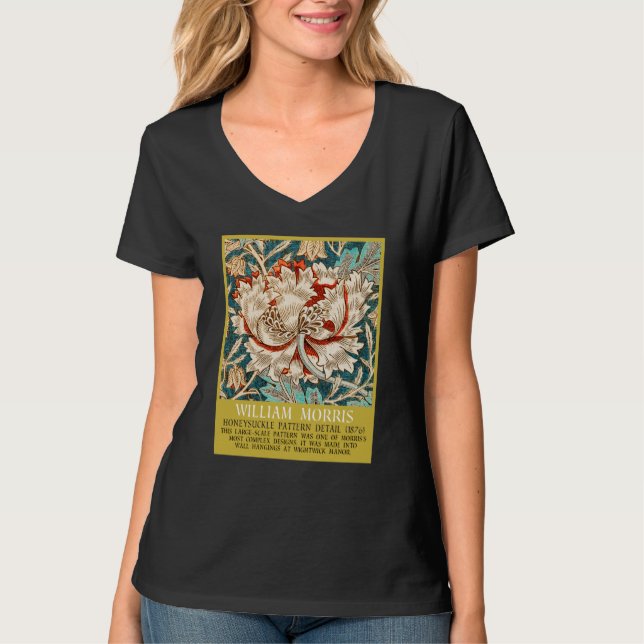 Honeysuckle Pattern - Design von William Morris T-Shirt (Vorderseite)