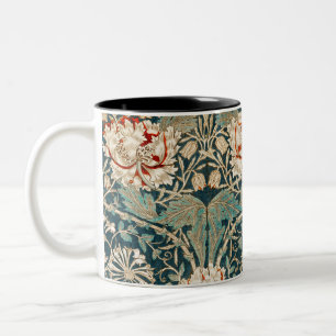 Honeysuckle Pattern - Design von William Morris Zweifarbige Tasse