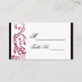 Honeysuckle Pink Rounded Corner Wedding Platzkarte