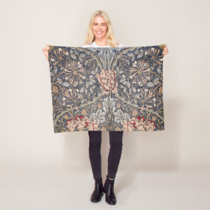 Honeysuckle Print (von William Morris) Fleecedecke