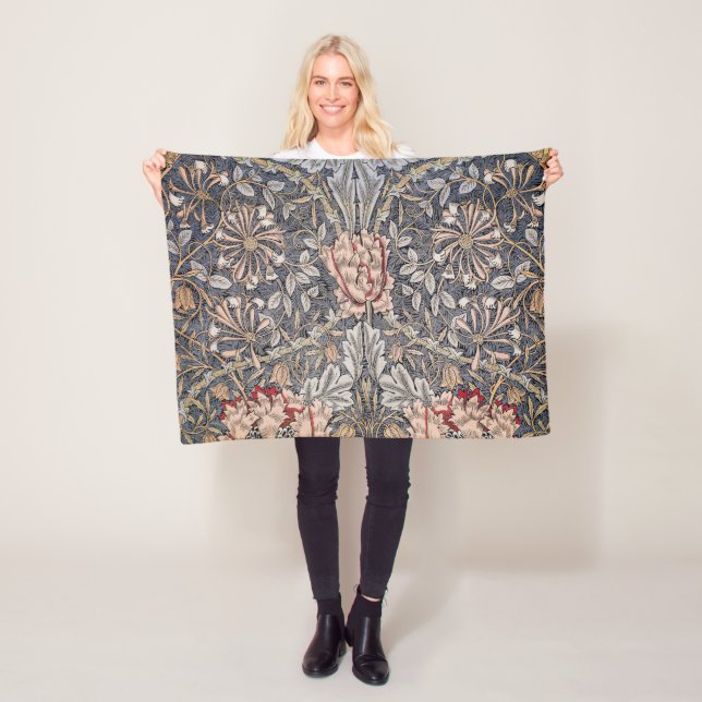 Honeysuckle Print (von William Morris) Fleecedecke (Beispiel)