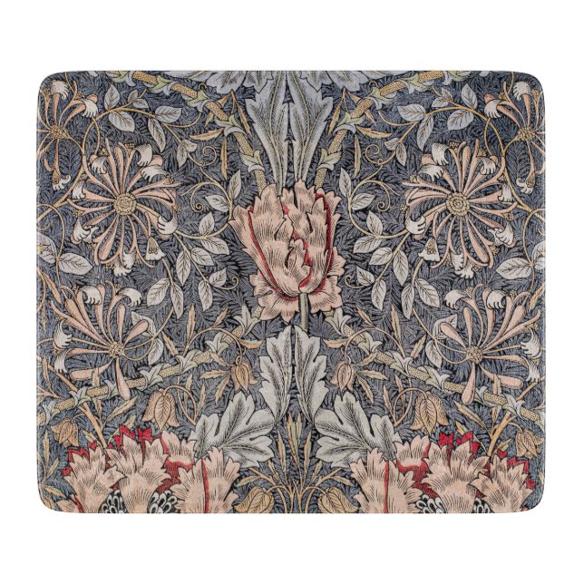 Honeysuckle Print (von William Morris) Schneidebrett (Vorderseite)