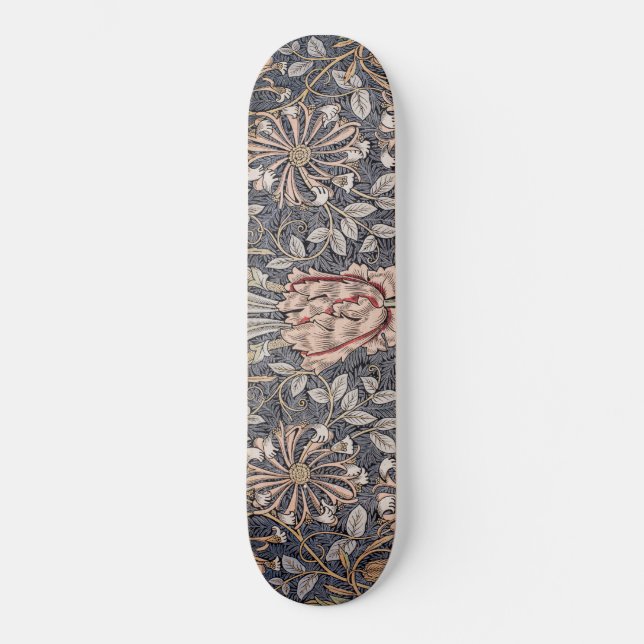 Honeysuckle Print (von William Morris) Skateboard (Vorderseite)