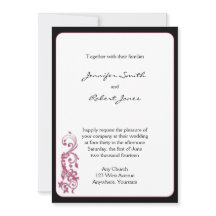 Honeysuckle Rounded Corner Einladung Hochzeit