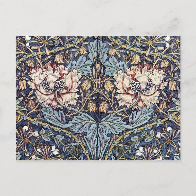Honeysuckle-Textildesign-Postkarte Postkarte (Vorderseite)