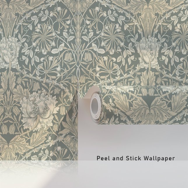 Honeysuckle Viktorianisch Edwardian British Sage C Tapete (Von Creator hochgeladen)