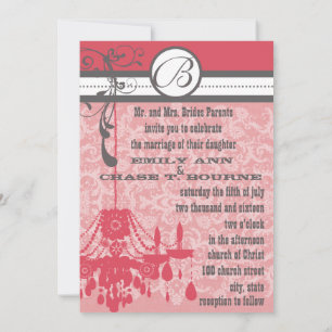 Honeysuckle Vintag Chandelier Einladung