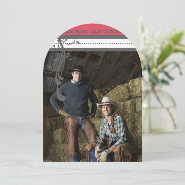 Honeysuckle Vintag Chandelier Wedding Einladungen (Stehend Vorderseite)