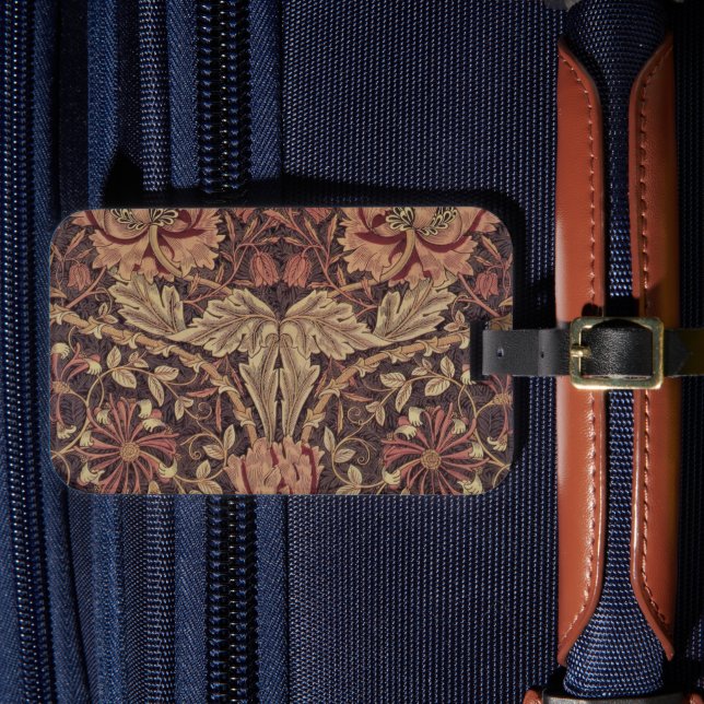 Honeysuckle von William Morris, Garden Blume Art Gepäckanhänger (Vorderseite Insitu 4)