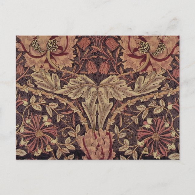 Honeysuckle von William Morris, Garden Blume Art Postkarte (Vorderseite)