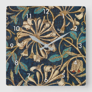 Honeysuckle, William Morris Quadratische Wanduhr