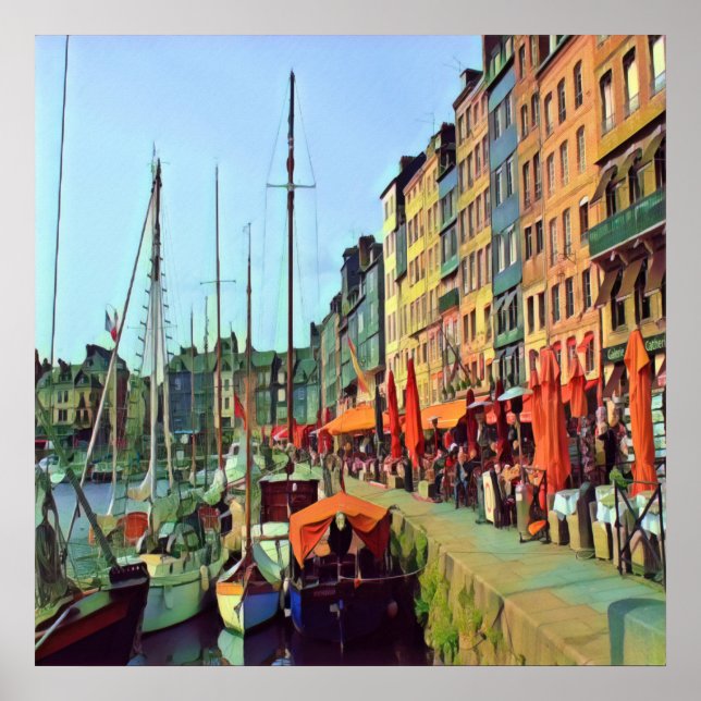 HONFLEUR - Andocken - Ansicht Poster (Vorne)