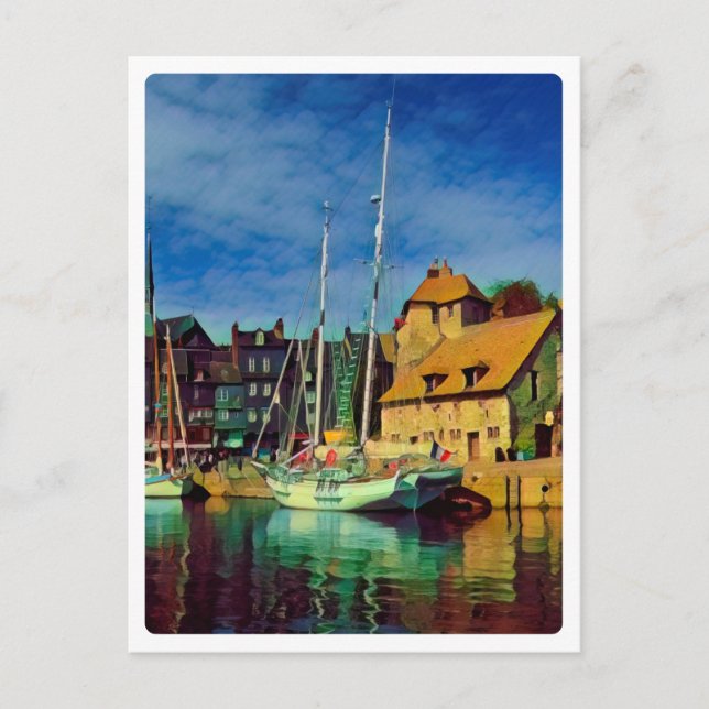 HONFLEUR - docking - old pier - panorama Postkarte (Vorderseite)