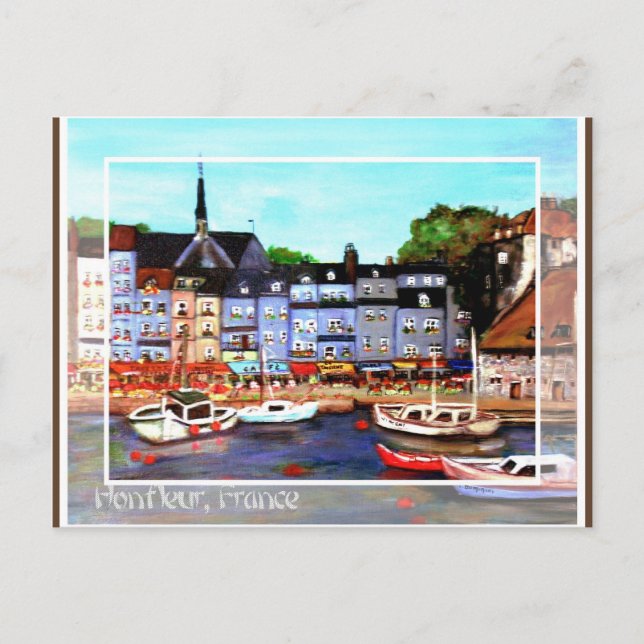 Honfleur, France Painting Carte postale (Devant)