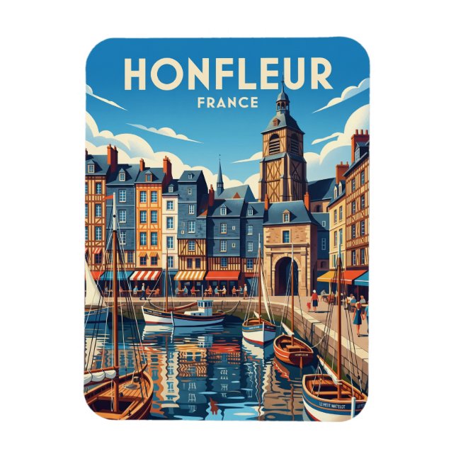 Honfleur Frankreich Magnet (Vertikal)