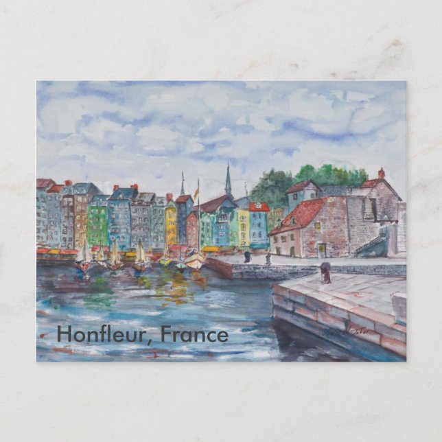 Honfleur, Frankreich Postkarte (Vorderseite)