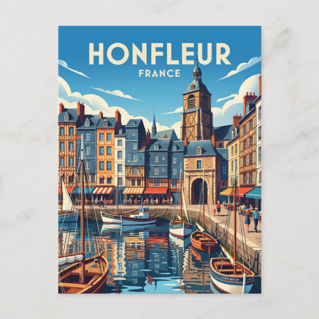 Honfleur Frankreich Postkarte (Vorderseite)