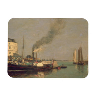 Honfleur. La Jetee, 1854-57 (Öl auf Platte) Magnet