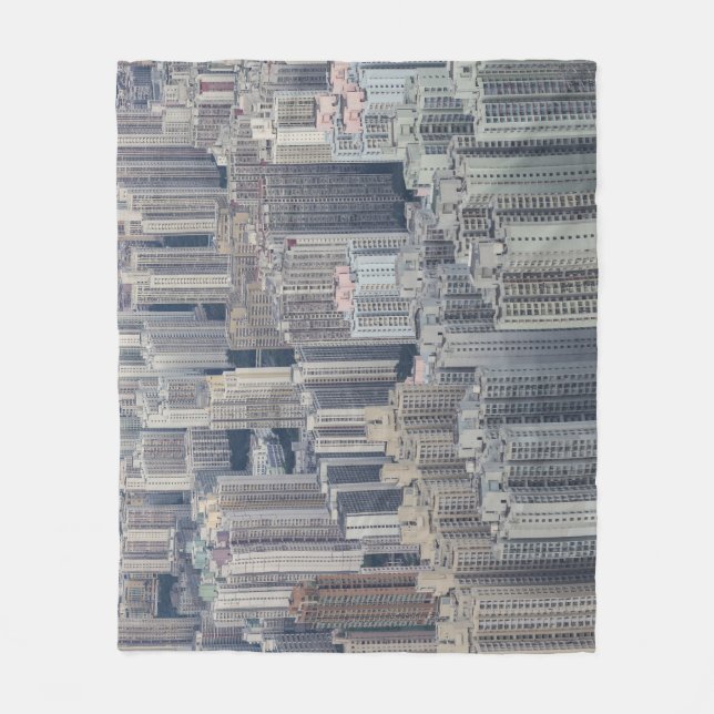 Hong Kong Apartment Gebäude Pattern Fleecedecke (Vorderseite)