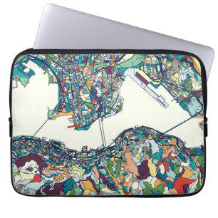 Hong Kong, China-Karte Laptopschutzhülle