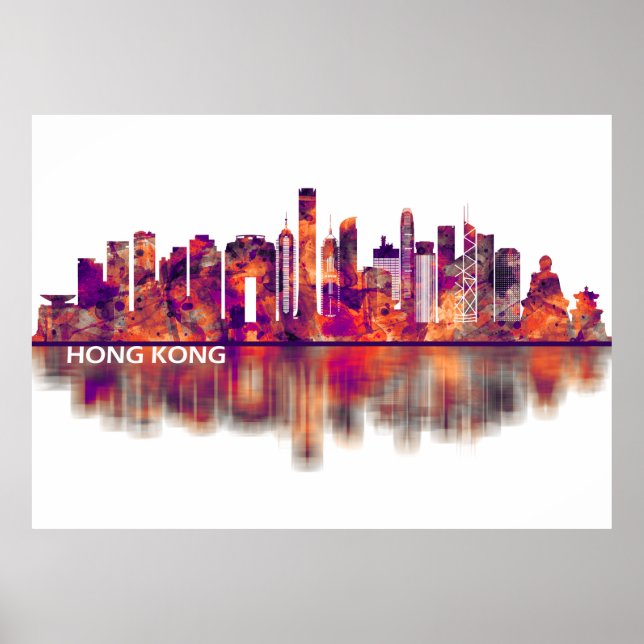 Hong Kong China Skyline Poster (Vorne)