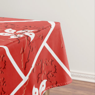 HONG KONG Flag MAP Stilvoll Patriotisch Tischdecke