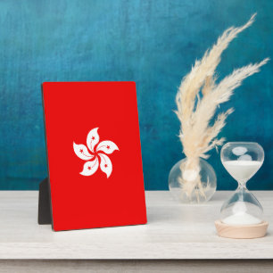Hong Kong Flag White Orchid Symbol Fotoplatte