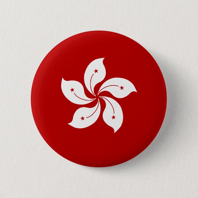 Hong Kong-Flagge Button (Vorderseite)
