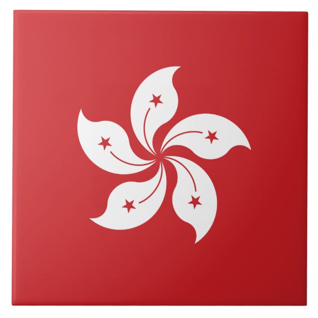 Hong Kong-Flagge Fliese (Vorderseite)