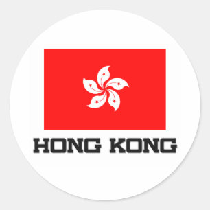 Hong Kong-Flagge Runder Aufkleber